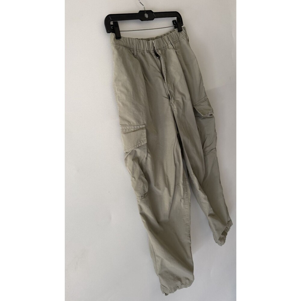 Uniqlo Pants Womens Small Green High Rise Wide Leg Cargo Jogger Utility Y2K - Picture 2 of 14